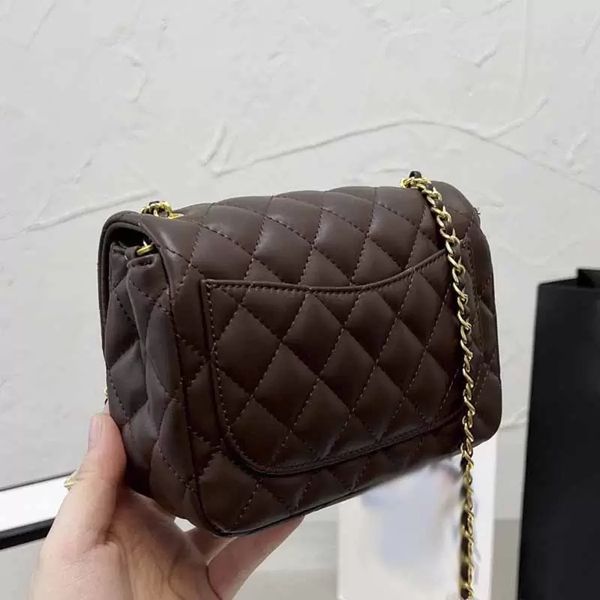 luxury designers shoulder bags ladies mini clamshell crossbody bag texture solid color sheepskin gold ball adjustable chain envelope bag fac